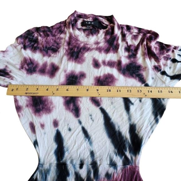 Elegant Tie-Dye Maxi Dress - Purple and Black - Picture 4 of 7